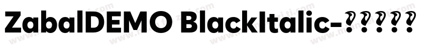 ZabalDEMO BlackItalic字体转换